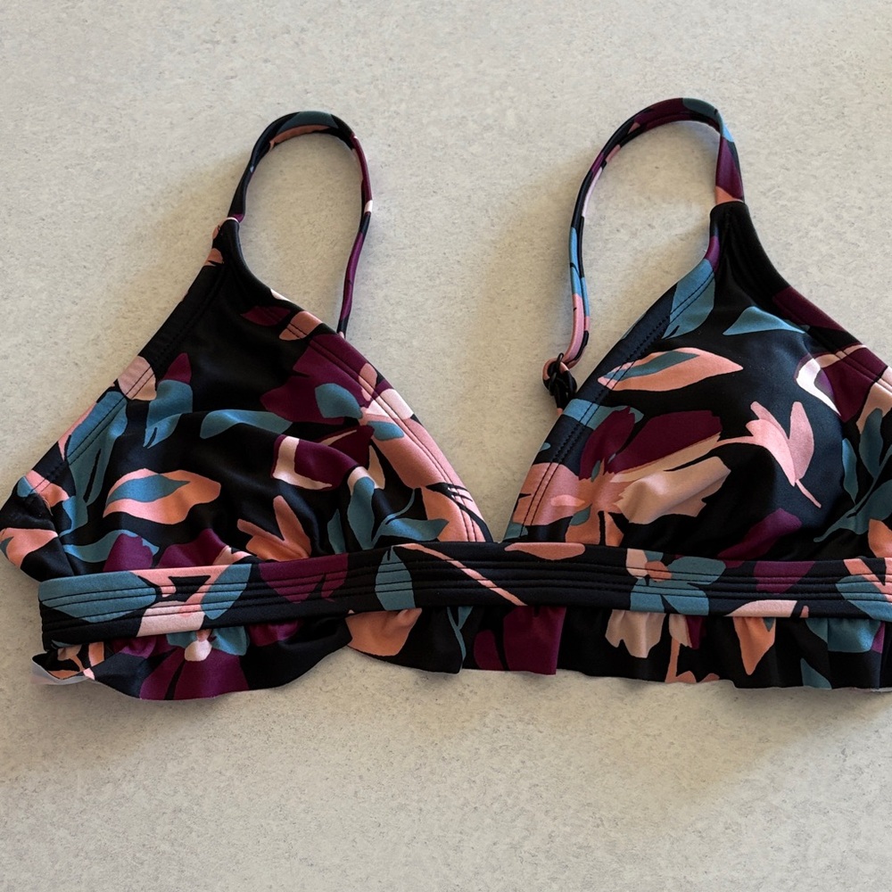 Kona Sol Floral Bikini Top